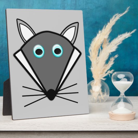 Niedlich Halloween Wolf Plaque Fotoplatte (Seite)