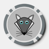 Niedlich Halloween Wolf Pokerchips (Rückseite)