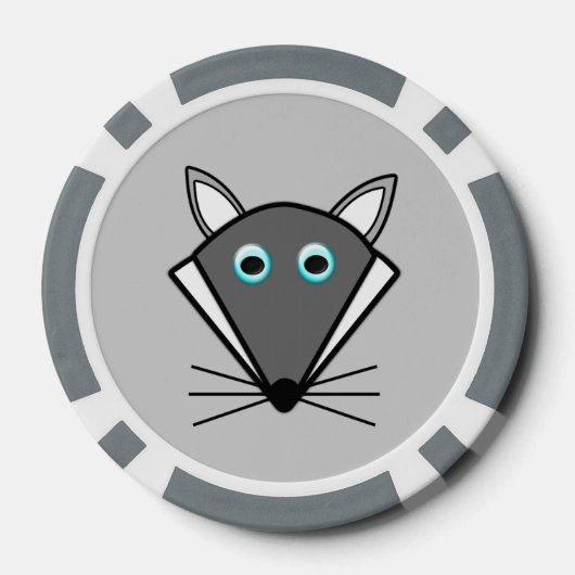 Niedlich Halloween Wolf Pokerchips (Rückseite)