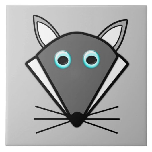 Niedlich Halloween Wolf Tile Fliese (Vorderseite)