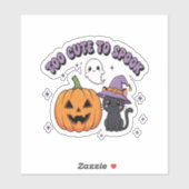 Niedlich, Halloween zu sprechen Aufkleber (Blatt)