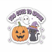 Niedlich, Halloween zu sprechen Aufkleber (Vorderseite)