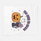 Niedlich, Halloween zu sprechen Fleecedecke (Vorderseite (Horizontal))