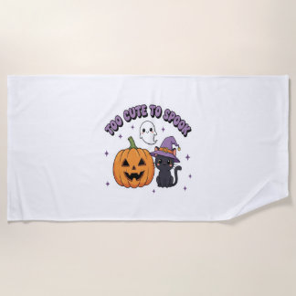 Niedlich, Halloween zu sprechen Strandtuch