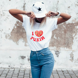 Niedlich Hamantash I Liebe Purim T-Shirt