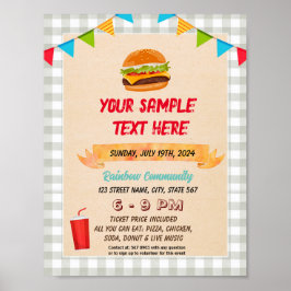 Niedlich Hamburger Themenabend Flyer Poster