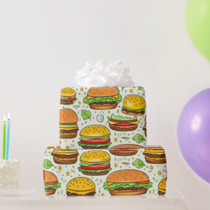 Niedlich Hamburgers Pattern Geschenkpapier