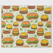 Niedlich Hamburgers Pattern Geschenkpapier (Flach)