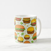 Niedlich Hamburgers Pattern Kaffeetasse (VorderseiteRechts)