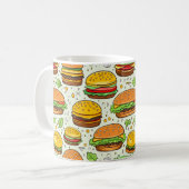 Niedlich Hamburgers Pattern Kaffeetasse (Vorderseite Links)