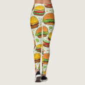 Niedlich Hamburgers Pattern Leggings (Rückseite)