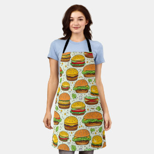 Niedlich Hamburgers Pattern Schürze