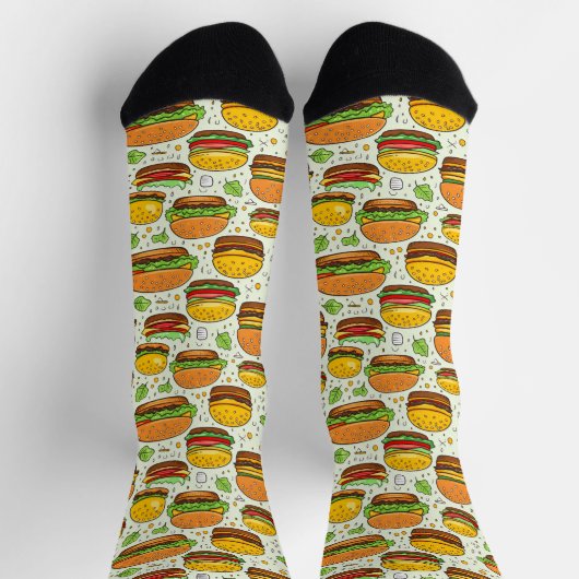 Niedlich Hamburgers Pattern Socken (Oben)