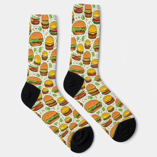 Niedlich Hamburgers Pattern Socken (Rechts)