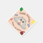 Niedlich Hamster Bday Pool Party Serviette (Ecke)
