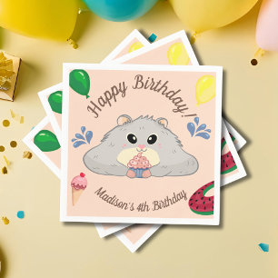 Niedlich Hamster Bday Pool Party Serviette