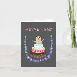Niedlich Hamster Birthday Cake komisch Geburtstag Karte