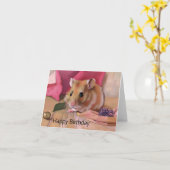 Niedlich Hamster Birthday Karte (Gelbe Blume)