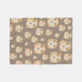 Niedlich Hamster Brown Pattern Fleecedecke (Vorderseite (Horizontal))