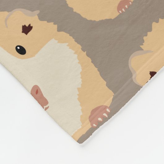 Niedlich Hamster Brown Pattern Fleecedecke (Ecke)