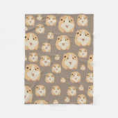 Niedlich Hamster Brown Pattern Fleecedecke (Vorderseite)