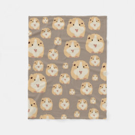 Niedlich Hamster Brown Pattern Fleecedecke