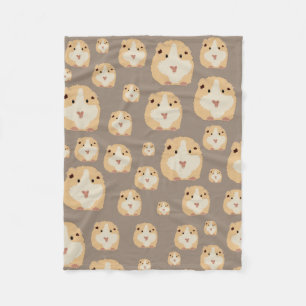 Niedlich Hamster Brown Pattern Fleecedecke