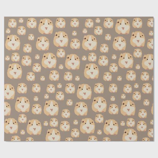 Niedlich Hamster Brown Pattern Geschenkpapier (Flach)