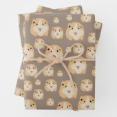 Niedlich Hamster Brown Pattern Geschenkpapier Set (Beispiel)