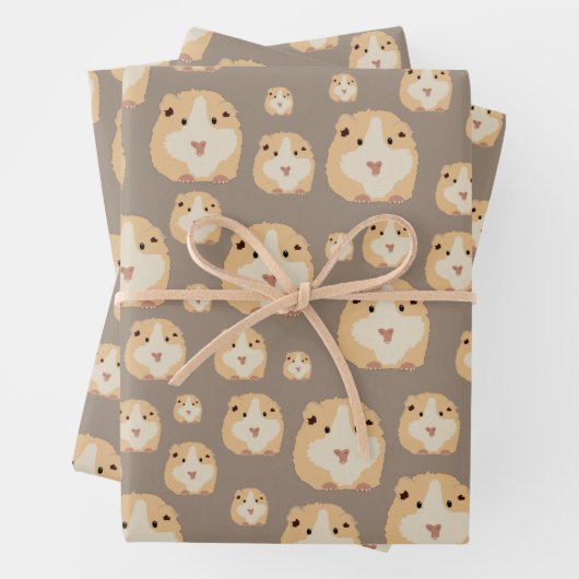 Niedlich Hamster Brown Pattern Geschenkpapier Set (Beispiel)
