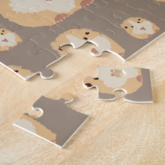 Niedlich Hamster Brown Pattern Puzzle (Seite)