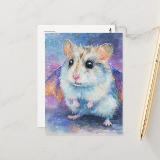 Niedlich Hamster Dragon Postkarte (Vorderseite/Rückseite Beispiel)