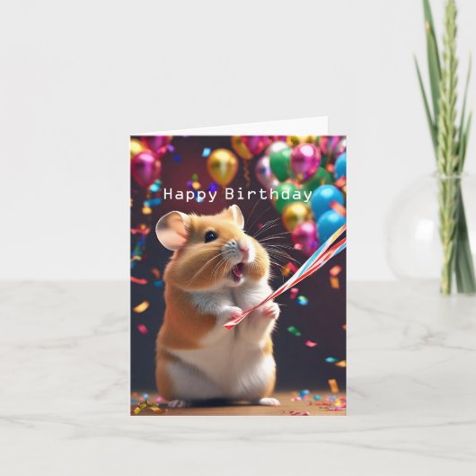 Niedlich Hamster-Geburtstagskarte Karte (Vorderseite)