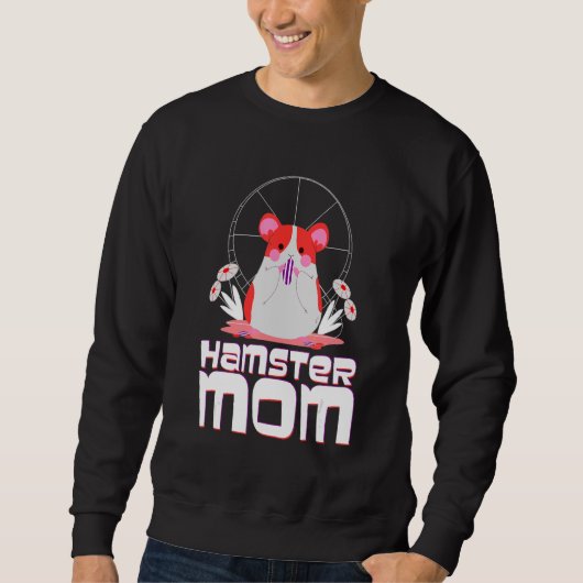 Niedlich Hamster Hamster Friend Mama Blumen Mutter Sweatshirt (Vorderseite)