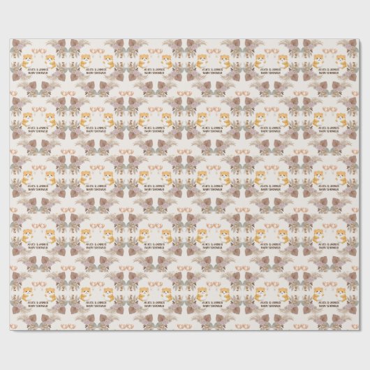 Niedlich Hamster-Kinderdusche Geschenkpapier (Flach)