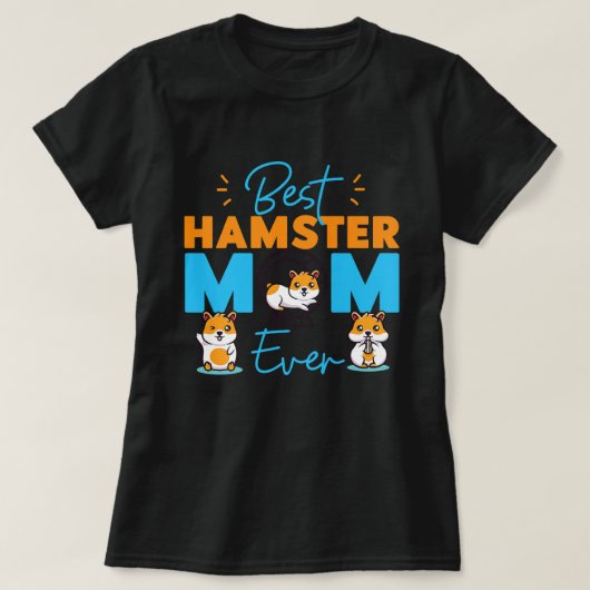 Niedlich Hamster Mama Mutter Beste Hamster Mama je T-Shirt (Design vorne)