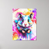 Niedlich Hamster Metal Print - farbenfroher Hamste Leinwanddruck (Vorderseite)