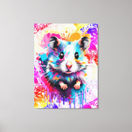 Niedlich Hamster Metal Print - farbenfroher Hamste Leinwanddruck