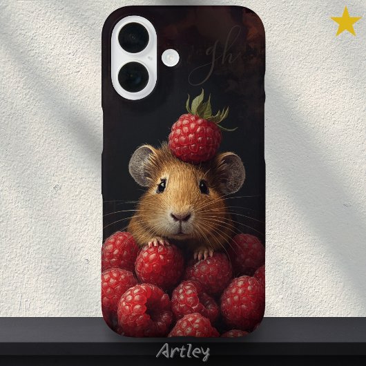 Niedlich Hamster Peeking Baby Raspberry Case-Mate iPhone Hülle
