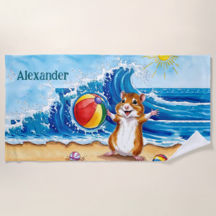 Niedlich Hamster Personalisiert Strandtuch