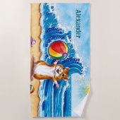 Niedlich Hamster Personalisiert Strandtuch (Vorderseite)