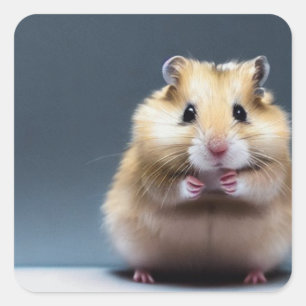 Niedlich Hamster Quadratischer Aufkleber