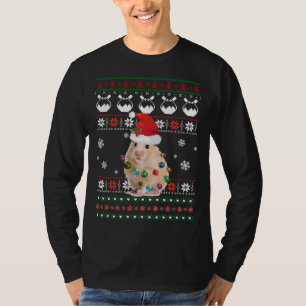 Niedlich Hamster Ugly Sweater Christmas Light Paja T-Shirt