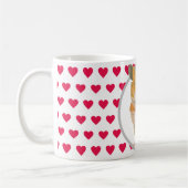 Niedlich Hamster und Red Hearts Kaffee-Tasse Kaffeetasse (Links)
