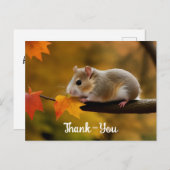 Niedlich Hamster Vielen Dank Postkarte (Vorne/Hinten)