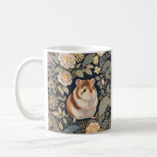 Niedlich Hamster William Morris Inspiriert Kaffeetasse (Links)