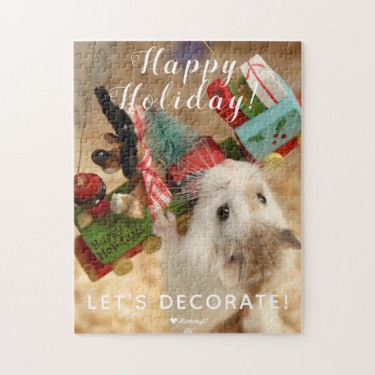 Niedlich Hamster Xmas Dekoration Puzzle (Vertikal)