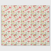 Niedlich handgemalt Pilz Geschenkpapier (Flach)