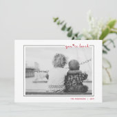 Niedlich handgeschriebene Frame Valentine Einladung (Stehend Vorderseite)