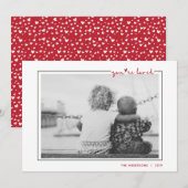 Niedlich handgeschriebene Frame Valentine Einladung (Vorne/Hinten)